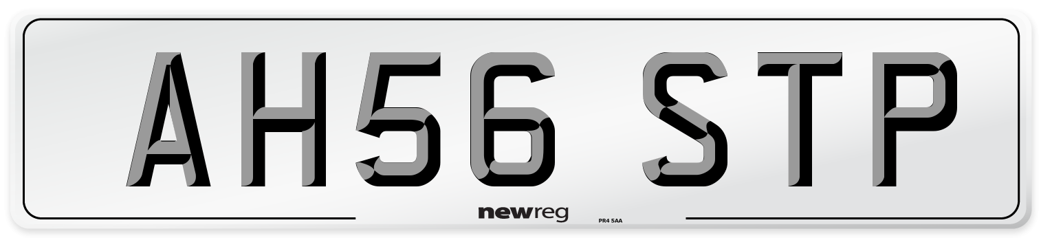 AH56 STP Number Plate from New Reg